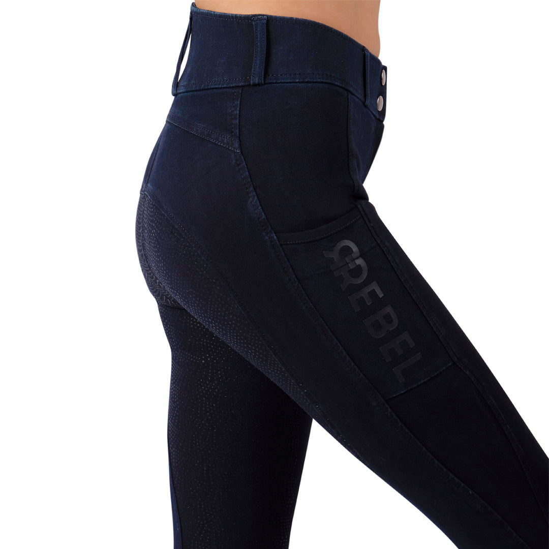 Montar Rebel High Waist Full Grip Breeches #colour_denim
