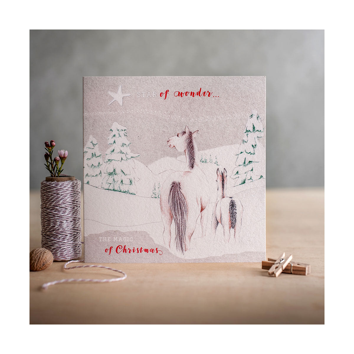 Deckled Edge Weihnachtskarte
