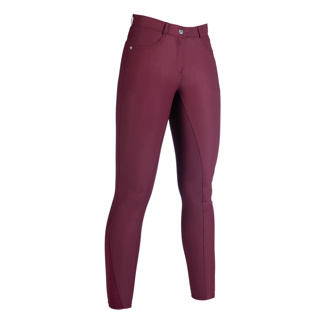 HKM Luna Riding Breeches #colour_wine-red