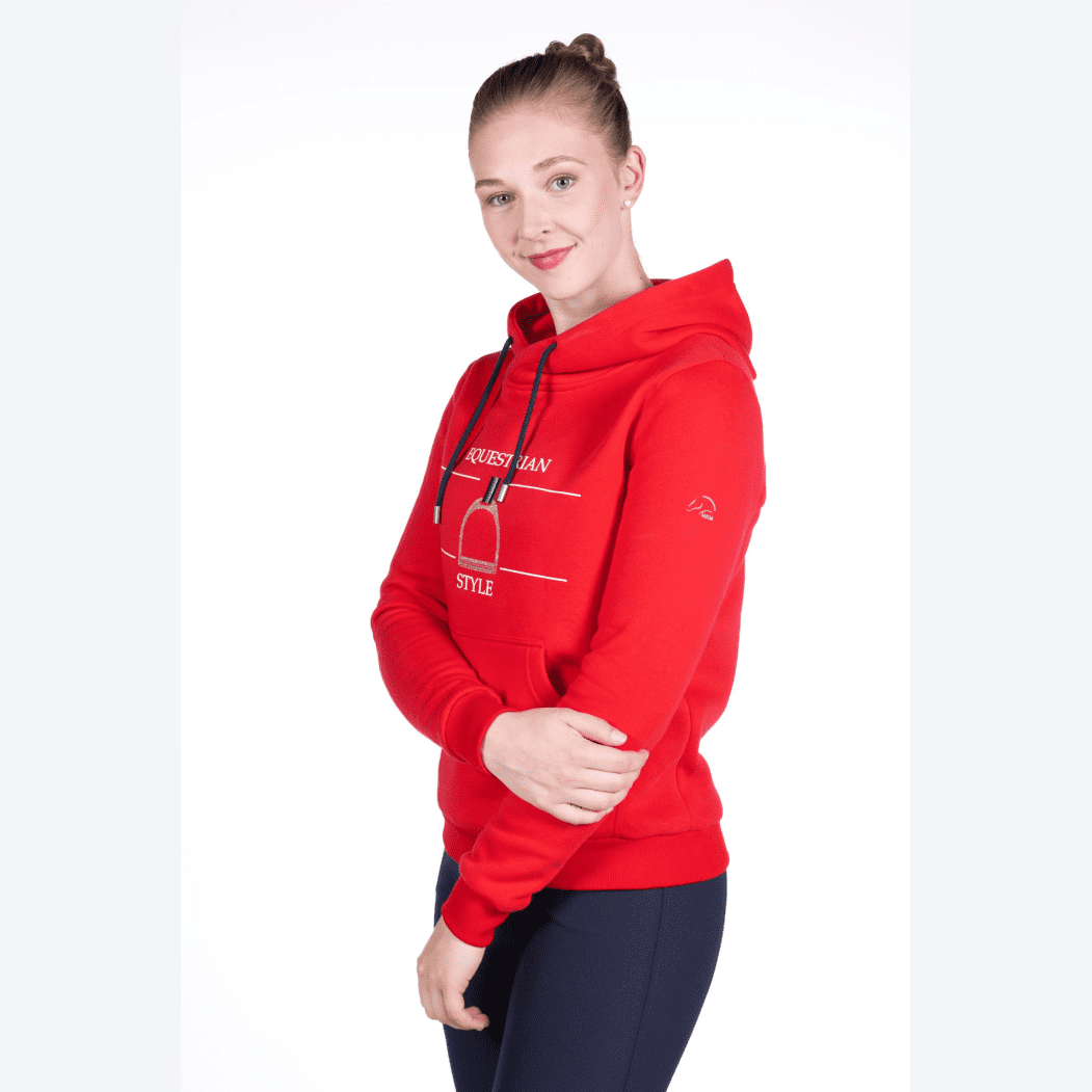 HKM Equine Sports Style Hoody #colour_red