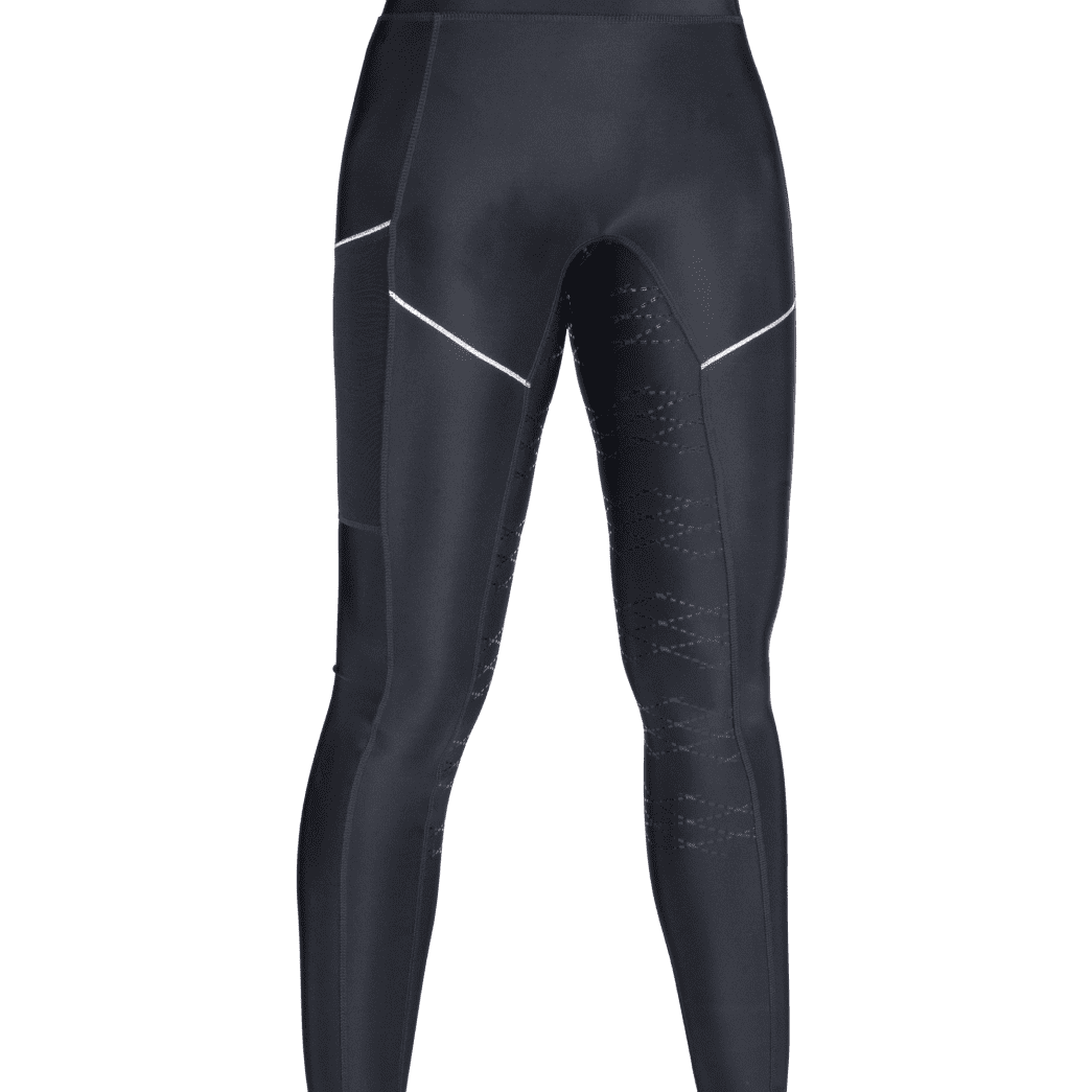 HKM Savona Style Silicone Full Seat Riding Leggings #colour_black