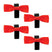 Equetech Horse Bridle Warning Ribbons #colour_red