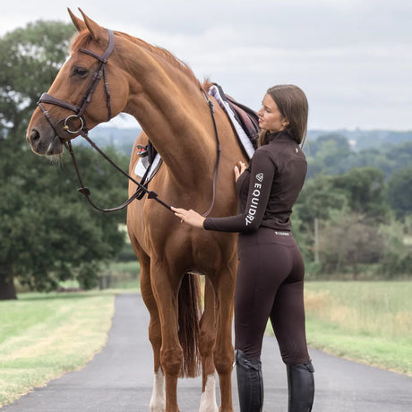 EQUIDRY Women's Water Repellent Base Layer #colour_brown-white
