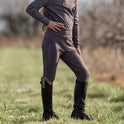 EQUIDRY Children's Water Repellent Leggings #colour_grey-lilac