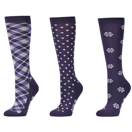 Dublin 3 Pack Socks Adults #colour_plum-perfect