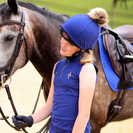 Shires Aubrion Team Young Rider Sleeveless Base Layer #colour_navy