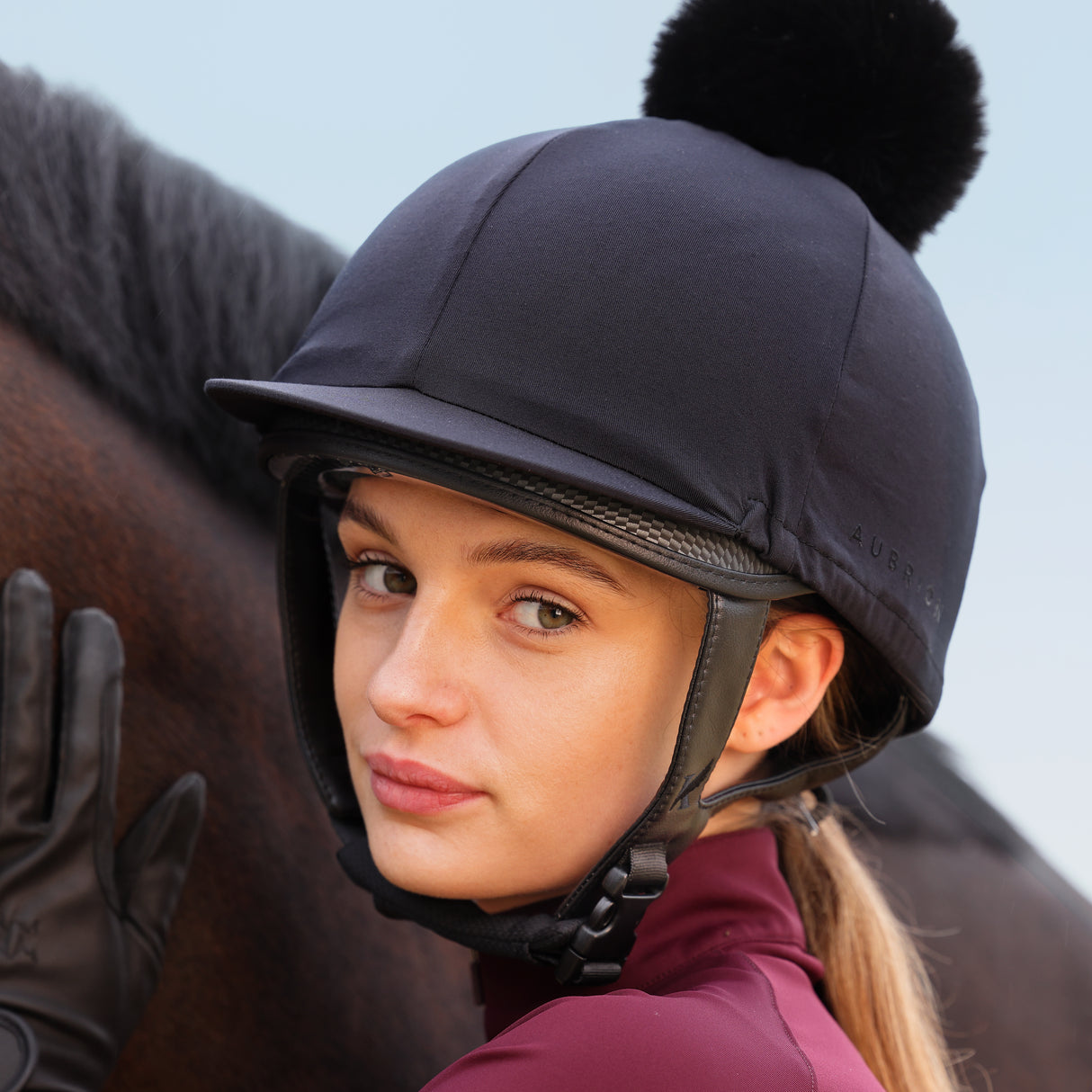 Shires Karben Graphite Luxe Jockey Skull #colour_black