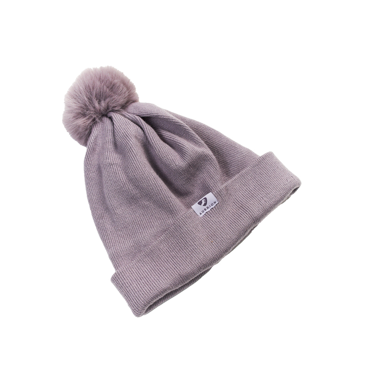 Shires Aubrion Fleece Lined Bobble Hat #colour_mauve