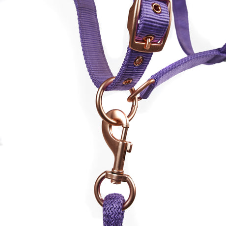 Shires ARMA Comfy Fleece Headcollar & Rope #colour_lavender