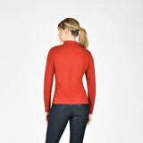 Weatherbeeta Ladies Reno Long Sleeve Riding Top #colour_red-ochre