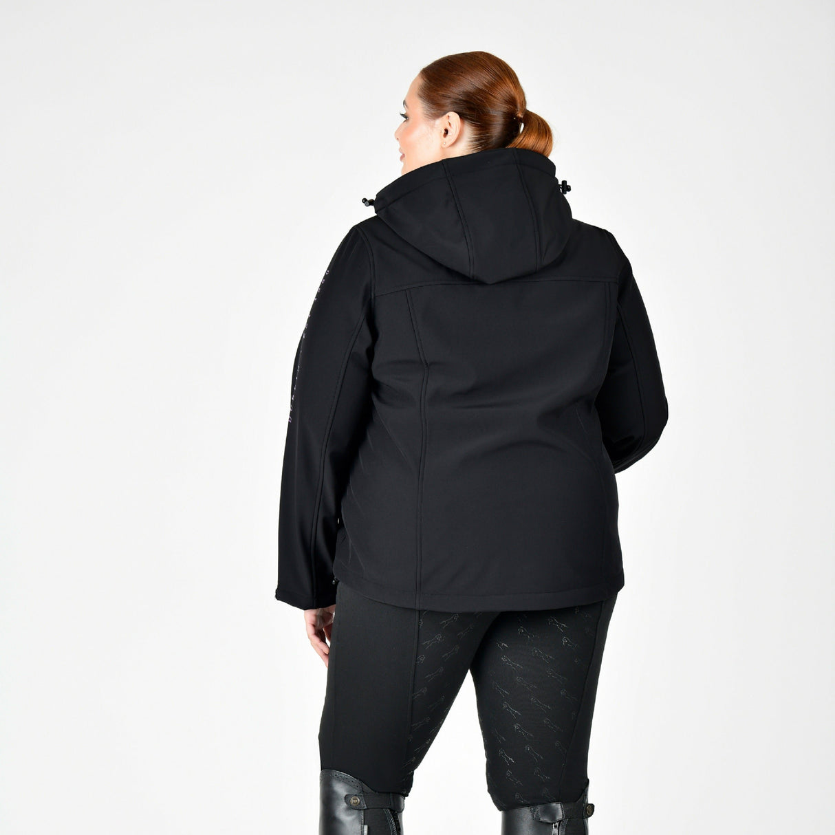 Dublin Ladies Curve Scarlett Soft Shell Bonded Jacket #colour_black