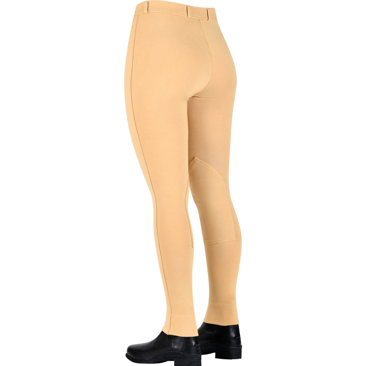 Saxon Warm Up Ladies Zip Front Jodhpurs #colour_beige