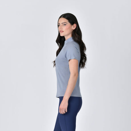 Weatherbeeta Ladies Bamboo Short Sleeve Performance Base Layer #colour_blue-stone