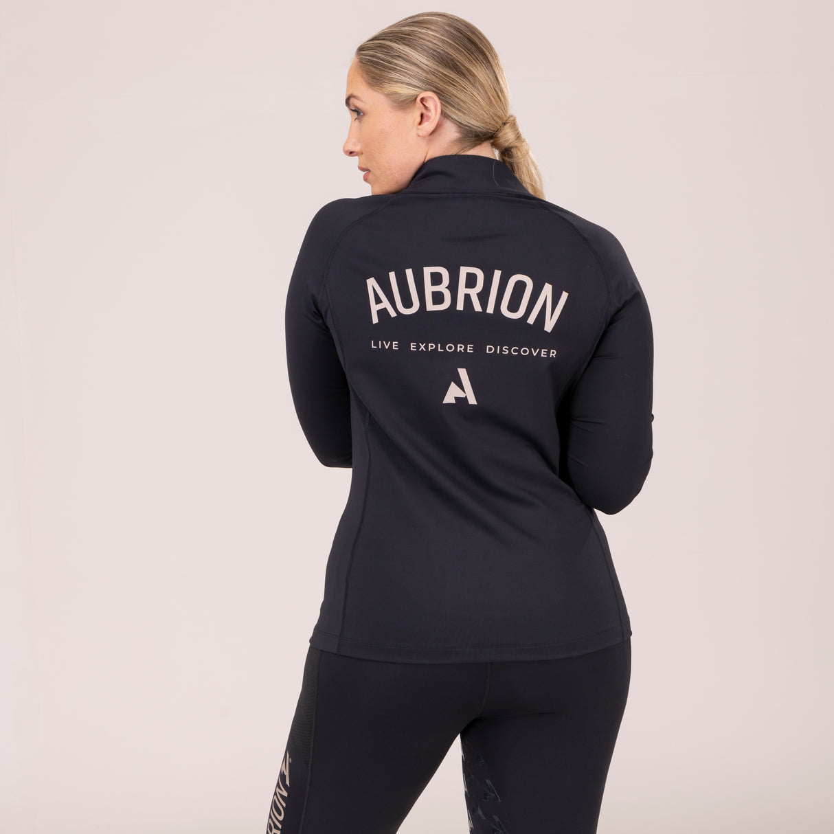 Shires Aubrion Ladies React Long Sleeve Base Layer #colour_shadow