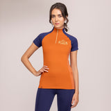 Shires Aubrion Ladies Team Short Sleeve Base Layer #colour_rust