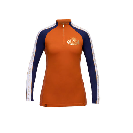 Shires Aubrion Ladies Team Long Sleeve Base Layer #colour_rust