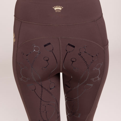 Shires Aubrion Ladies Team Riding Tights #colour_umber