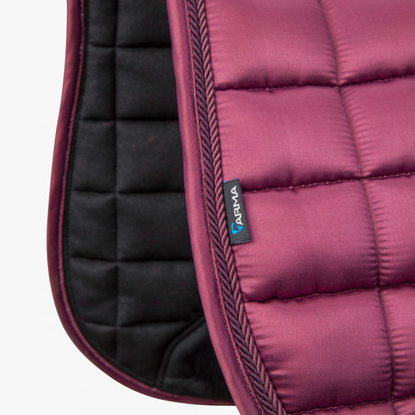 Shires ARMA Eltar Satin Dressage Saddlecloth #colour_black-cherry