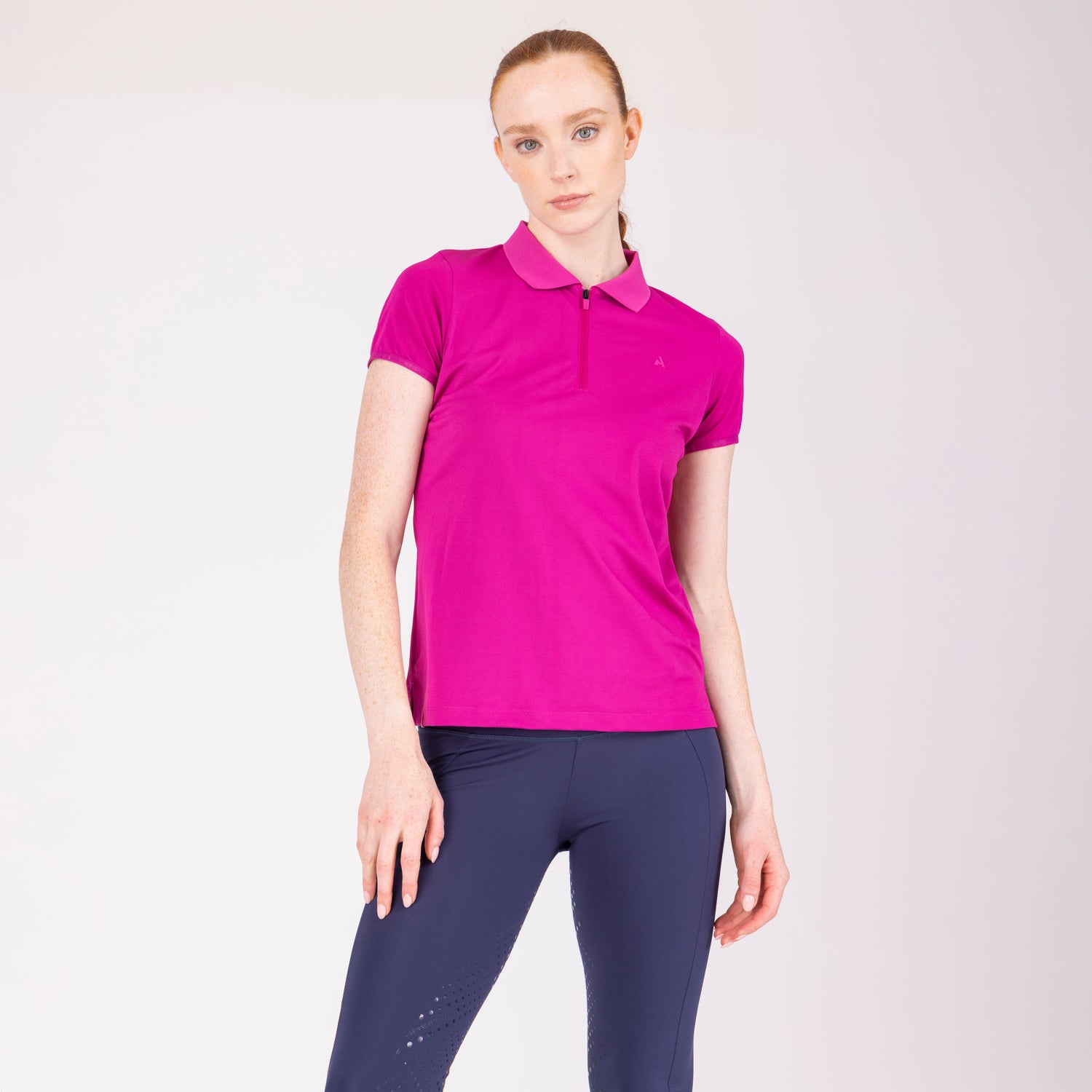 Shires Aubrion Ladies React Tech Polo #colour_fuchsia
