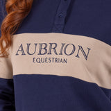 Shires Aubrion Equestrian Button Sweatshirt #colour_midnight-taupe