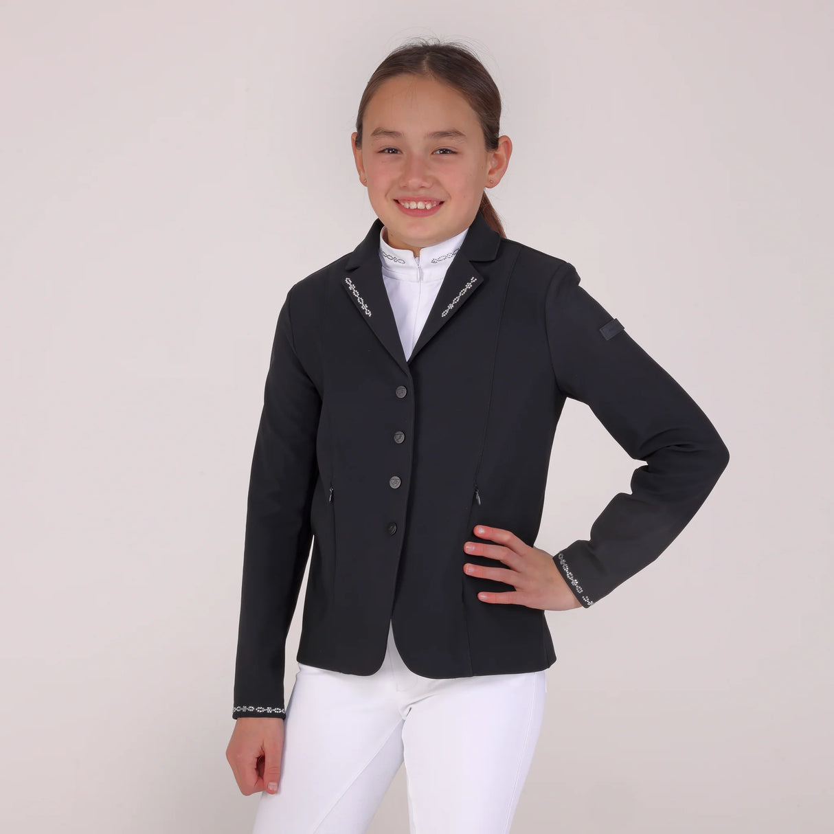 Shires Aubrion Children's Optima-LX Show Jacket #colour_black