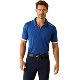 Ariat Men's Bandera 1/4 Zip Polo #colour_sodalite-blue