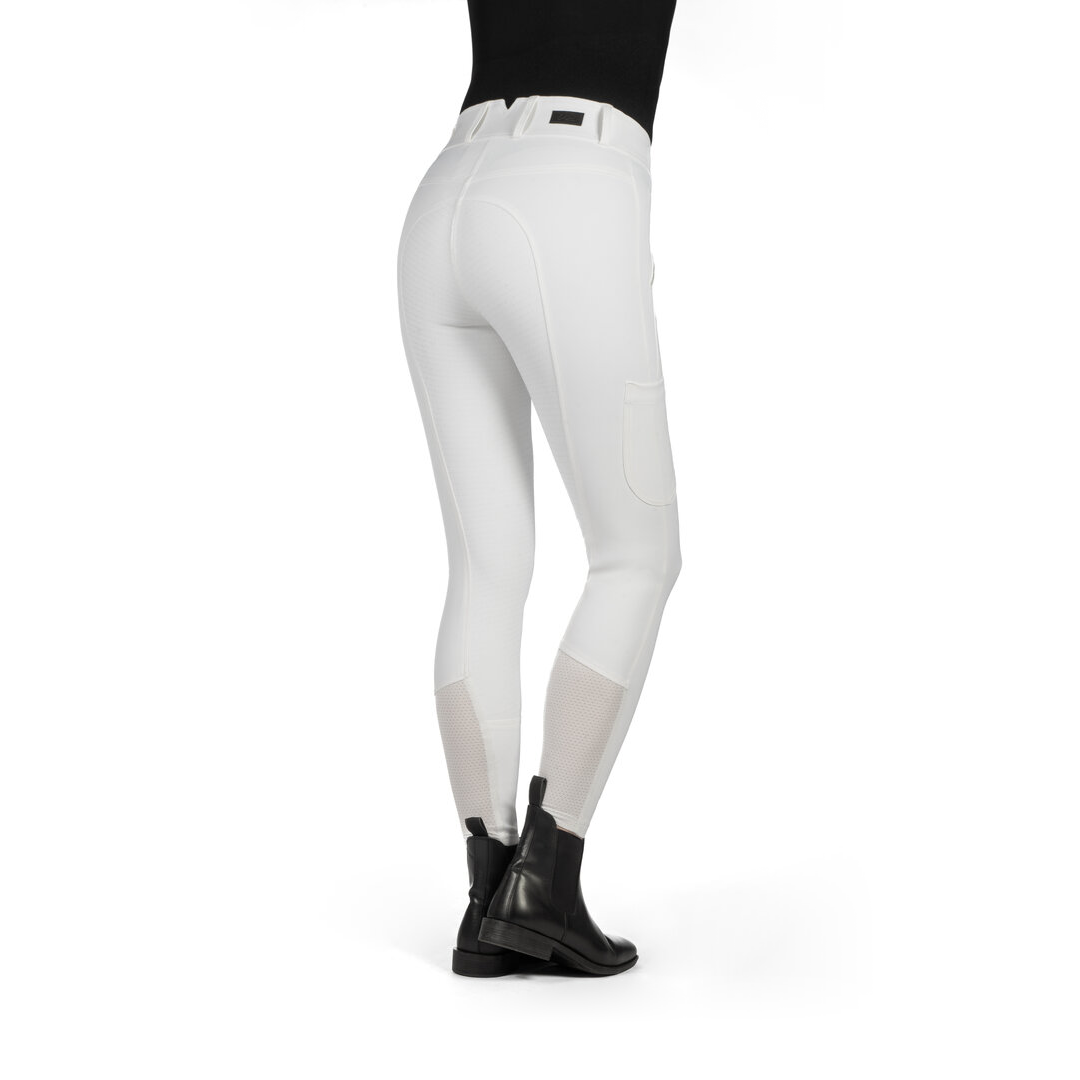 HKM Women's Alos Full Seat Riding Breeches Lia High Waist #colour_white