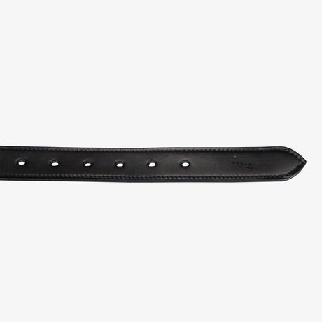 Equestro Leather Belt With Snaffle Bits And Rhinestones #colour_black-silver