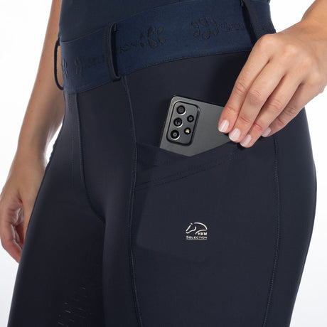 HKM Ladies Full Seat Riding Tights -Aruba- #colour_deep-blue