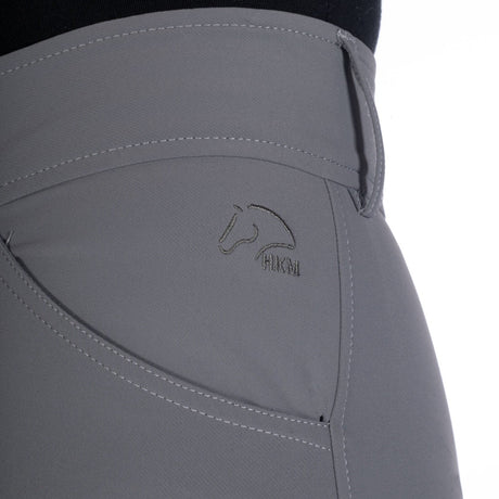 HKM Ladies Knee Patche Riding Breeches -Tampa- #colour_grey