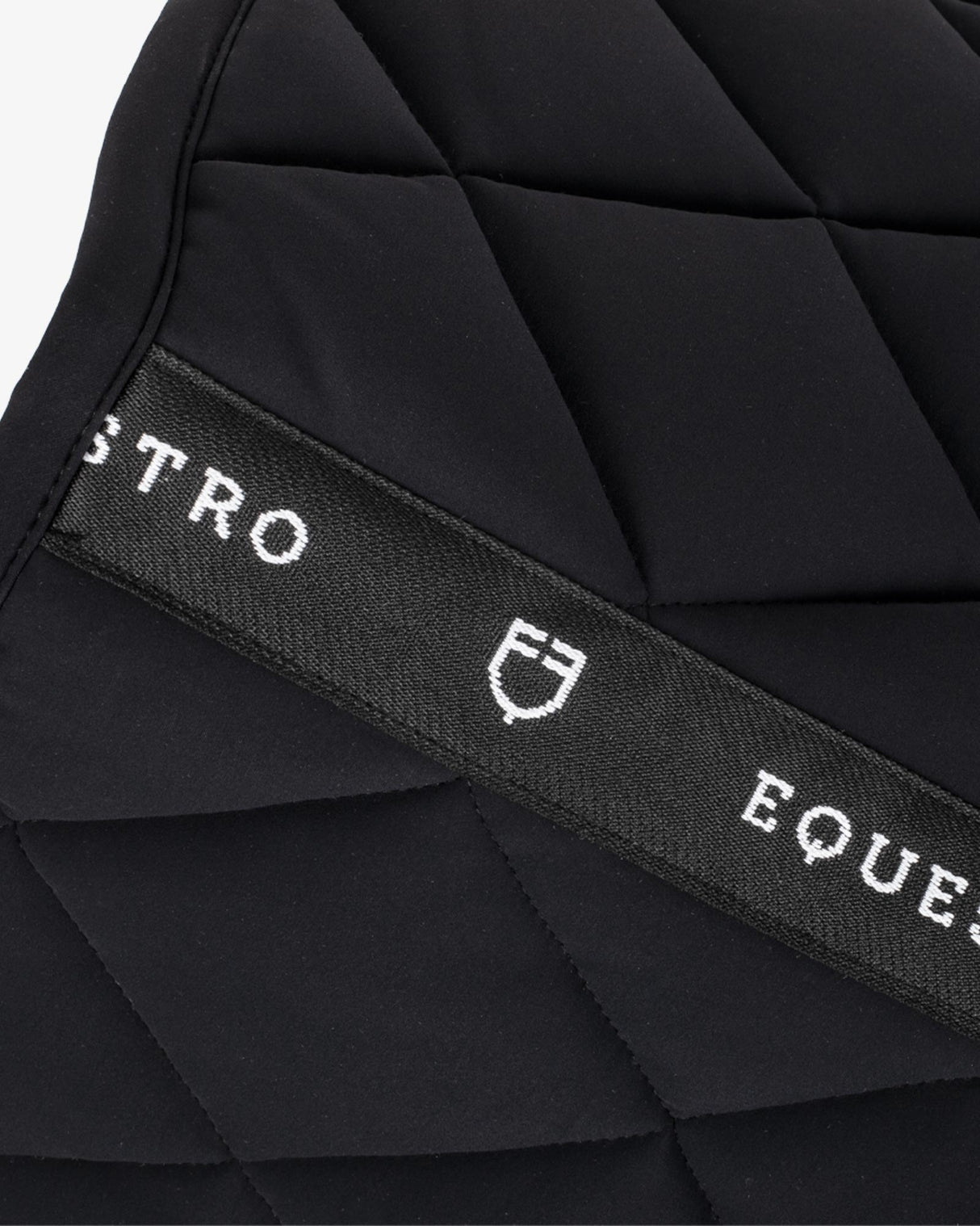 Jumping saddle pad with embroidered logo black line edition - BLACK