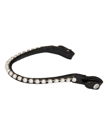 Acavallo Browband Calfskin & Pearls #colour_black-white