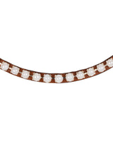 Acavallo Browband Calfskin & Oval Crystals #colour_cognac-transparent