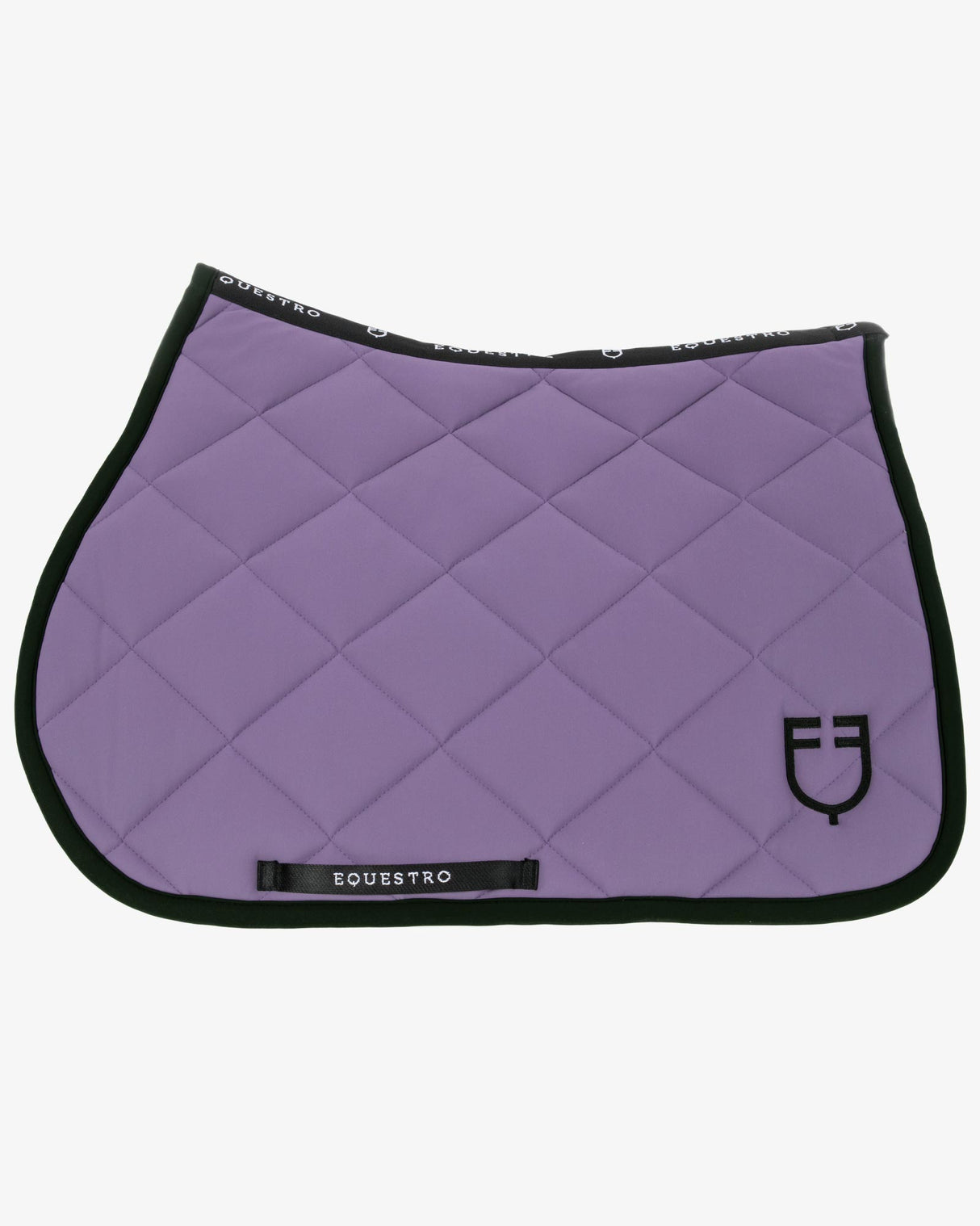 Jumping saddle pad with embroidered logo black line edition - DAHLIA PURPLE