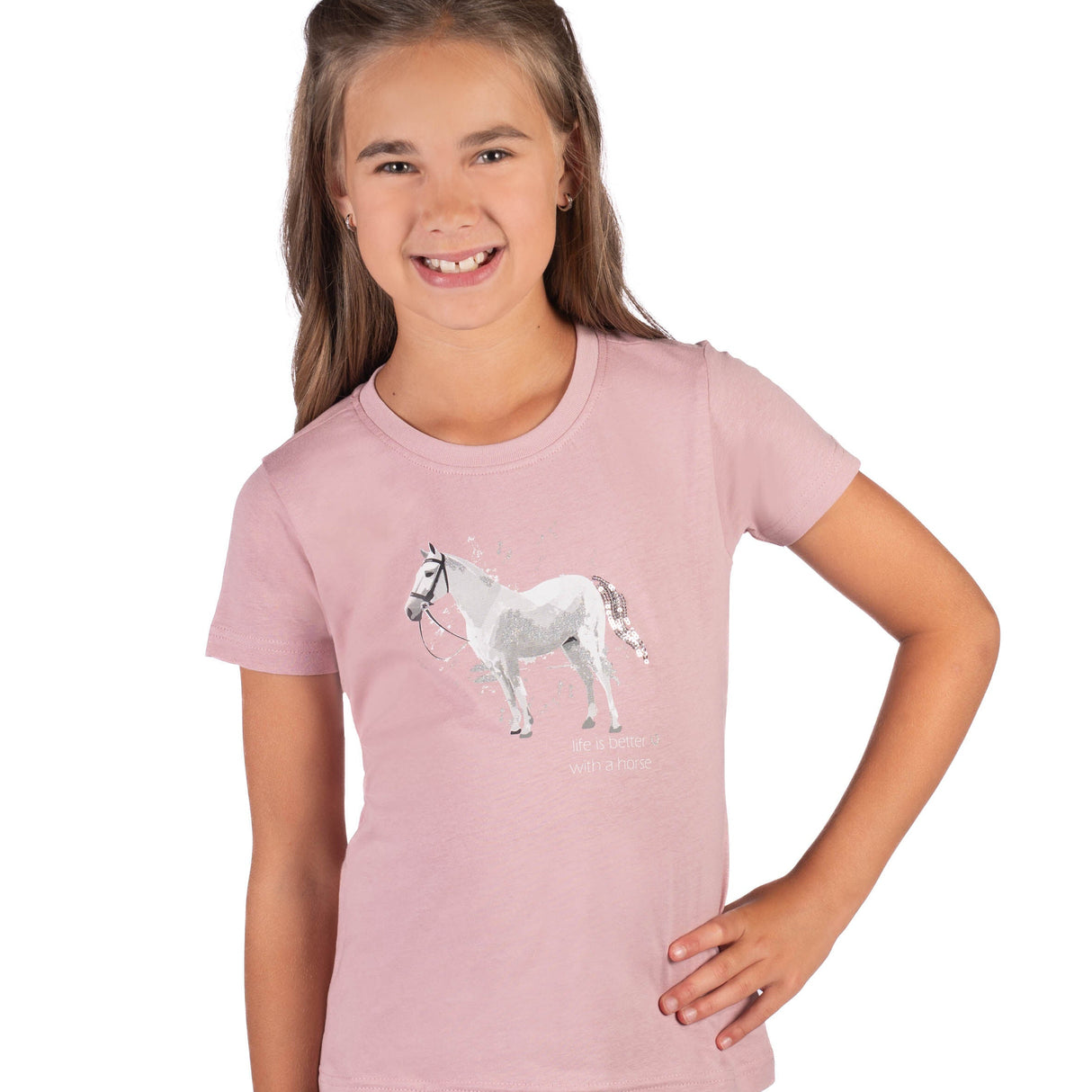 HKM Children's T-shirt -Sparkle- #colour_antique-pink