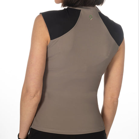 HKM Ladies Functional Top -Amalfi- #colour_taupe-black