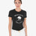 Equestro Women's Monaco Cotton T-Shirt With Rhinestones #colour_black