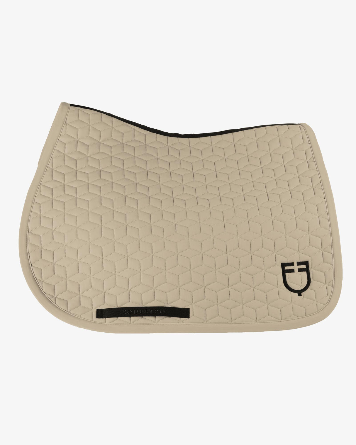 Equestro Jumping Saddle Pad Cube Quilting #colour_beige