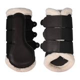 HKM Protection Boots -Comfort Premium Mesh- Fur #colour_dark-brown