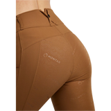 Montar MoMichelle with Gun Metal Logo Print Full Grip Breeches #colour_toffee