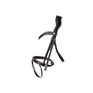 ProPresicce Pelle Raised Flash Leather Bridle by Hy Equestrian #colour_black-silver