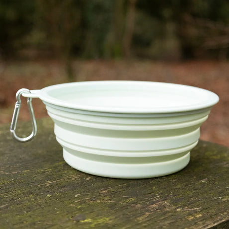 Benji & Flo Collapsible Travel Bowl #colour_green