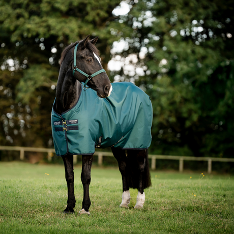Horseware Ireland Amigo Ripstop 900 Fleece Lined 50g #colour_dynasty-green-navy-silver