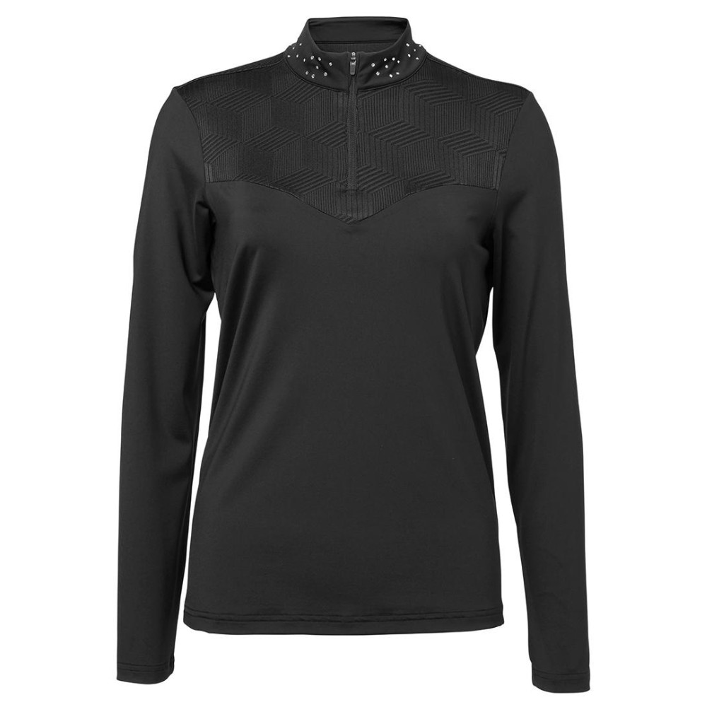 Mountain Horse Crystal Lace Top #colour_black