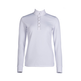 HKM Women's Long Sleeve Competition Shirt -Emilia- #colour_white