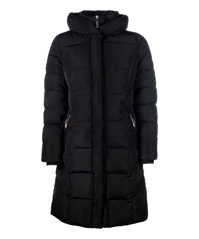 HKM Ladies Quilted Coat -Livigno- #colour_black