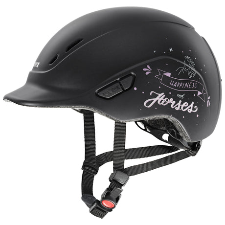 Uvex Kiddox Happy Horse Riding Hat #colour_black-matt