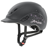 Uvex Kiddox Happy Horse Riding Hat #colour_anthracite-matt