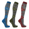 Hy Equestrian Christmas Argyle Socks