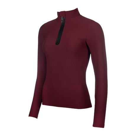 HKM Women's Functional Shirt -Livigno Ribbed- #colour_bordeaux